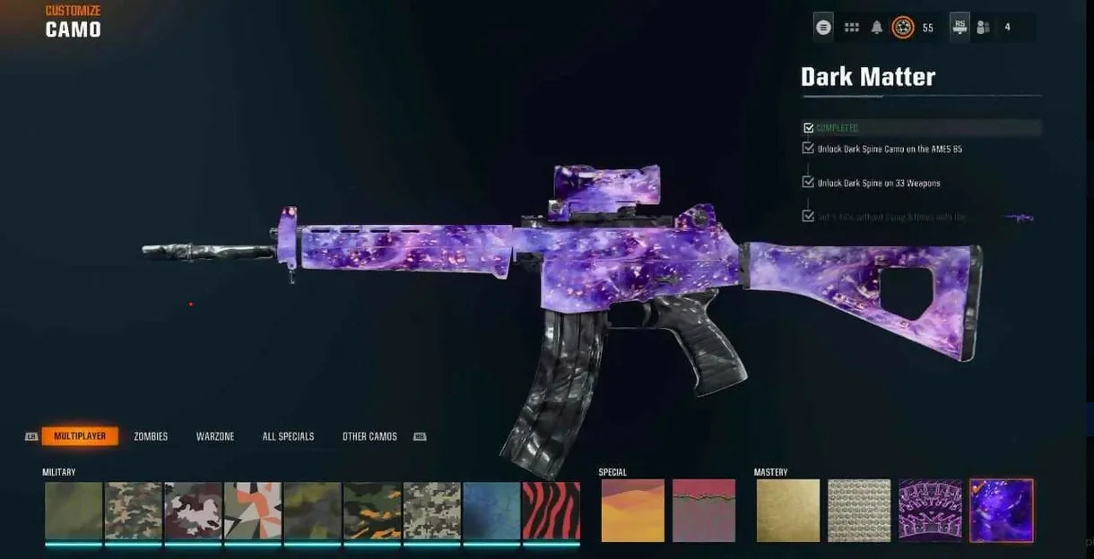 Prestige Master + 33 DARK MATTER ⭐️مكدس ⭐️قابل للربط بـ ⭐️Steam⭐️Dark Spine⭐️22+ Operators ⭐️Diamond⭐️Gold ⭐️495 Camos⭐️ تسليم فوري