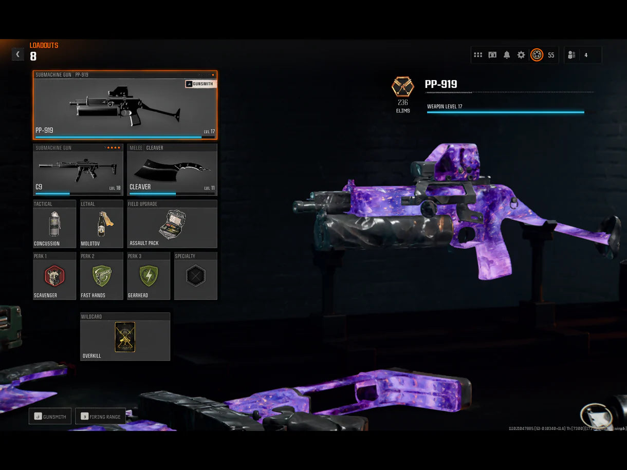Dark Matter + Level 55 】 ⚔ All Multiplayer Camos Unlocked ✨ Prestige 1 Ready ⚡ Dark Matter Legit Unlocked on all 33 Black Ops 6 Guns ⚡ Linkable to STEAM / BNET / XBOX / PSN