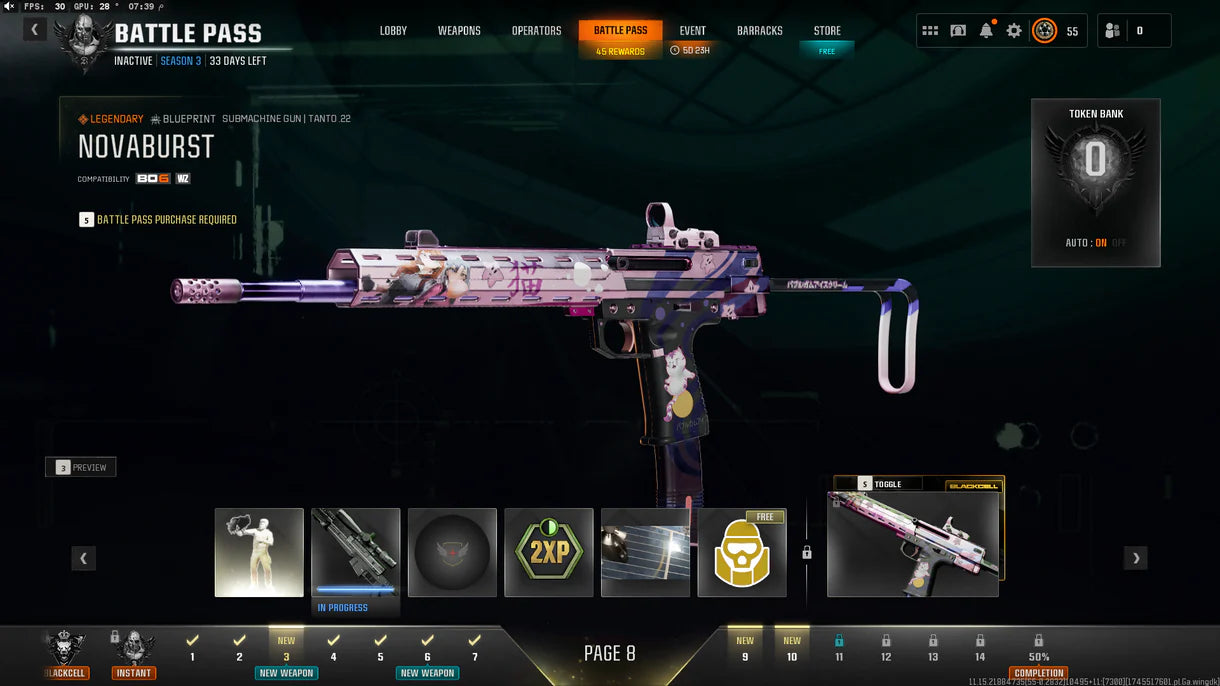 Dark Matter + Level 55 】 ⚔ All Multiplayer Camos Unlocked ✨ Prestige 1 Ready ⚡ Dark Matter Legit Unlocked on all 33 Black Ops 6 Guns ⚡ Linkable to STEAM / BNET / XBOX / PSN