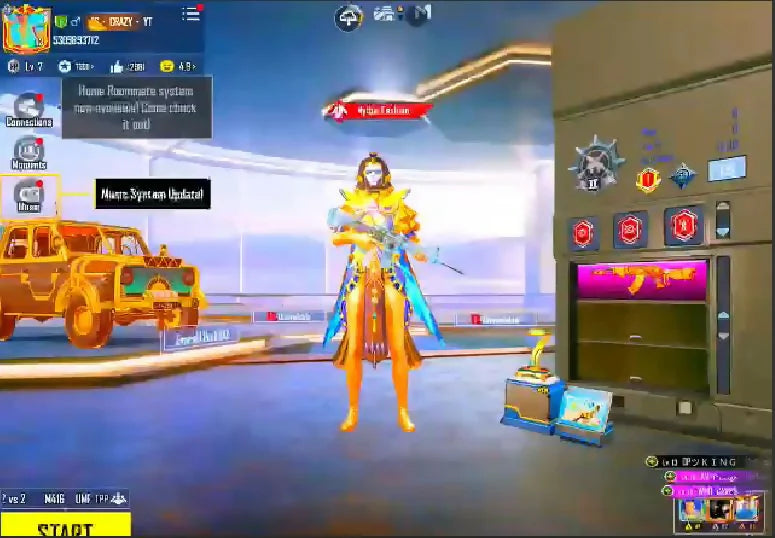 MF 72 Iridescne Lv1 14x Gun-Lab 2x Kill Msg M416 Glacier Lv5 AKM Wandring Tyrant Lv4 Dystopian Survi Set The Glacier Set Titre de Conquérant Casque de Glacier Masque de Tyran aviaire Inventaire dur