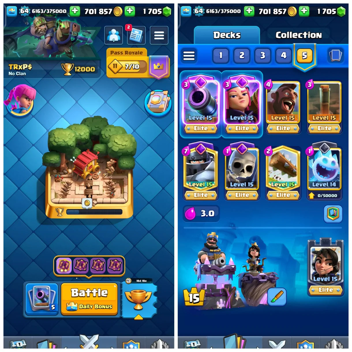 LVL 64 ⸱ KT15 ? 9 YEAR OLD ?19 EVO'S, 41 ELITE, 109 MAXED CARDS ? 12K CUPS ❤️? ALL CARDS COLLECTED ⚡110 EMOTES ? SAFE & WORTHY ?↔️ON YOUR MAIL.