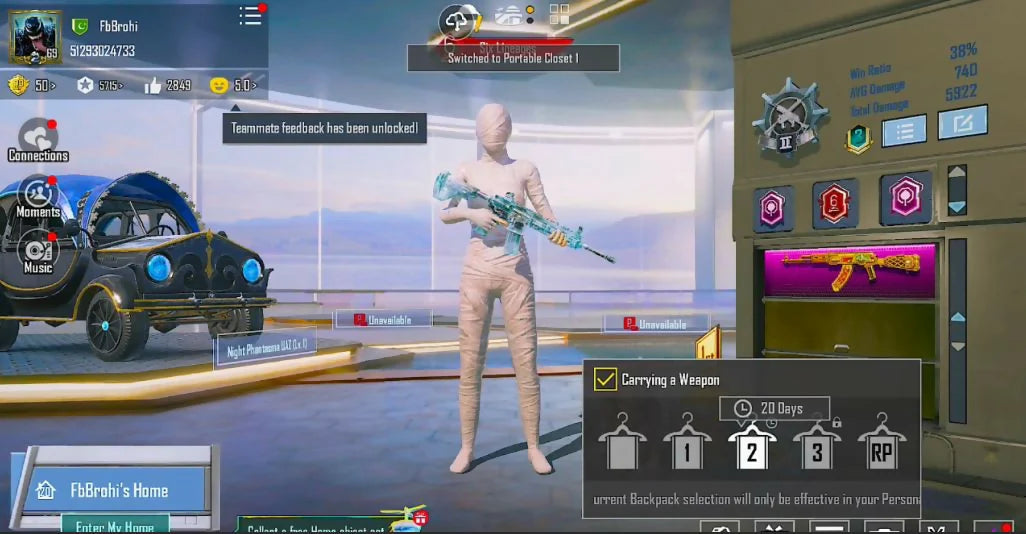 Momie Cheeta et Peela + GC⁴/AKM³/UMP³/M762² Max | 14 Gunlabs | Ensembles Cool to Be Hot + Phantasma | Mode Mythique 33/Tag | Compte S16 | Niveau de collection 44 | Niveau 69 | Inventaire rare à petit budget | Inventaire moyen chargé