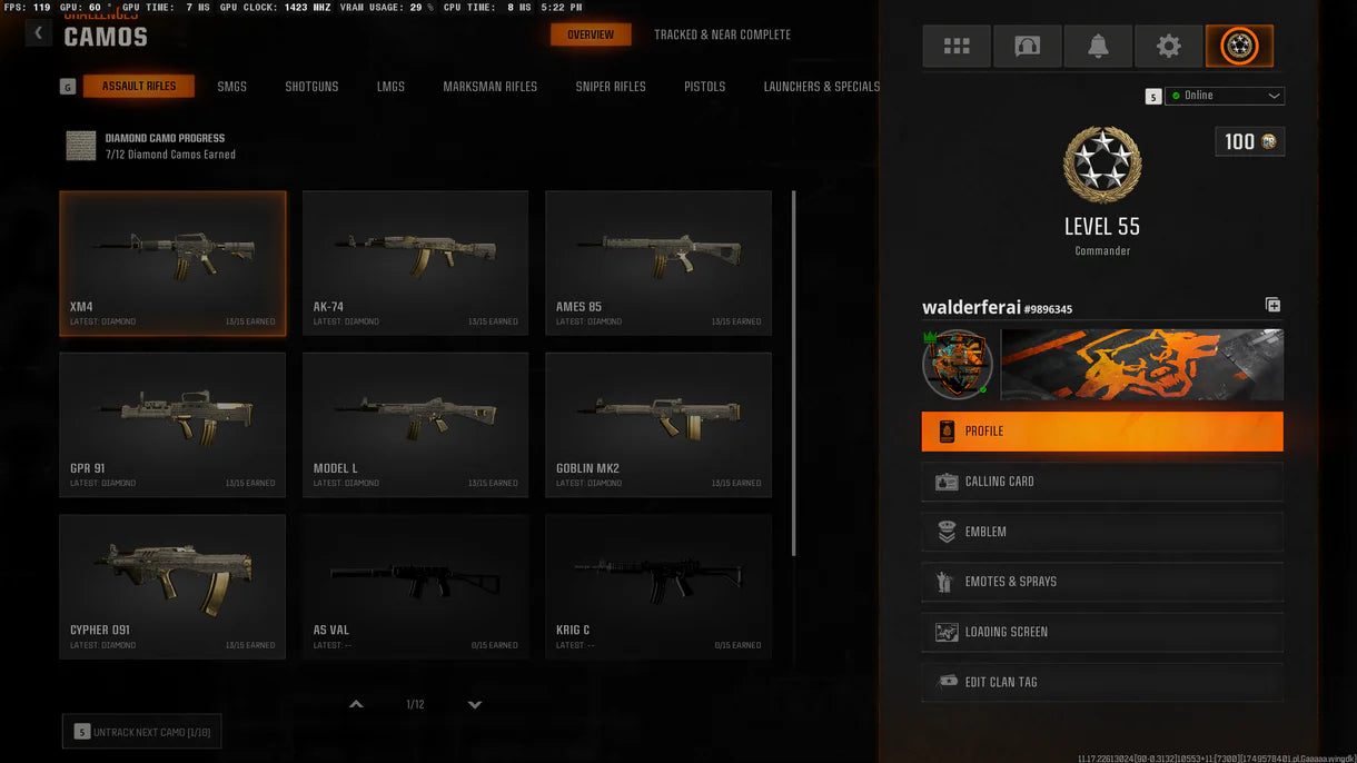 Ranked Ready❄️Level 55+ | 50 Wins Done | 13+ Diamond Camos | Handmade ( NOT BOTTED )✅ Linkable to Bnet/Steam/PS✔️Game license is NOT purchased