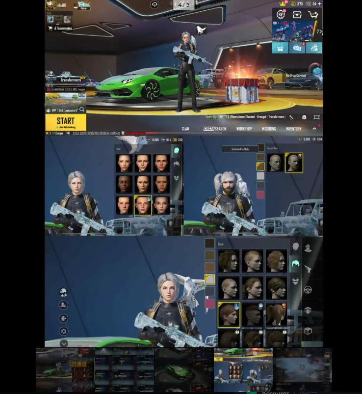107Mythics | 3 voitures de sport ? | Pharoh Xsuit 6 ? | M416 Glacier et AKM Lanterne max. 7⚡ | Autre message d'élimination 10x | S17 Conqueror | 2 ensembles momies ? | Ancien inventaire ✨