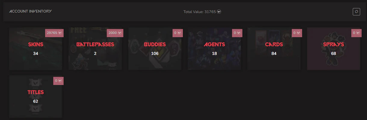 ( EU ) 34 Skins | 5 Knives | Prelude to Chaos Vandal | Xenohunter Knife | Neo Frontier Sheriff | Gaia's Vengeance Phantom | Prime//2.0 Karambit