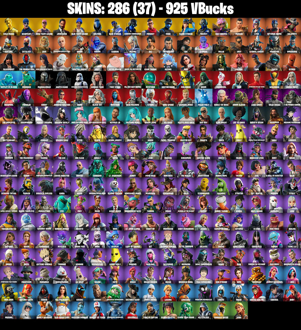PC/PSN/XBOX | ٢٨٦ جلود | OG STW | Gold Midas | John Wick | Blue Team Leader | Sultura | Blue Striker | Carbon Commando | Prodigy | #B445
