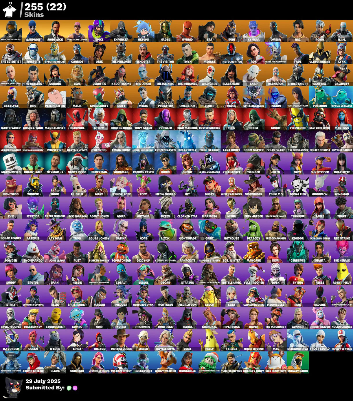 OG FORTNITE ACCOUNT✅STACKED✅255 skins✅Lara Croft✅Haven✅Jules✅Psycho Bandit