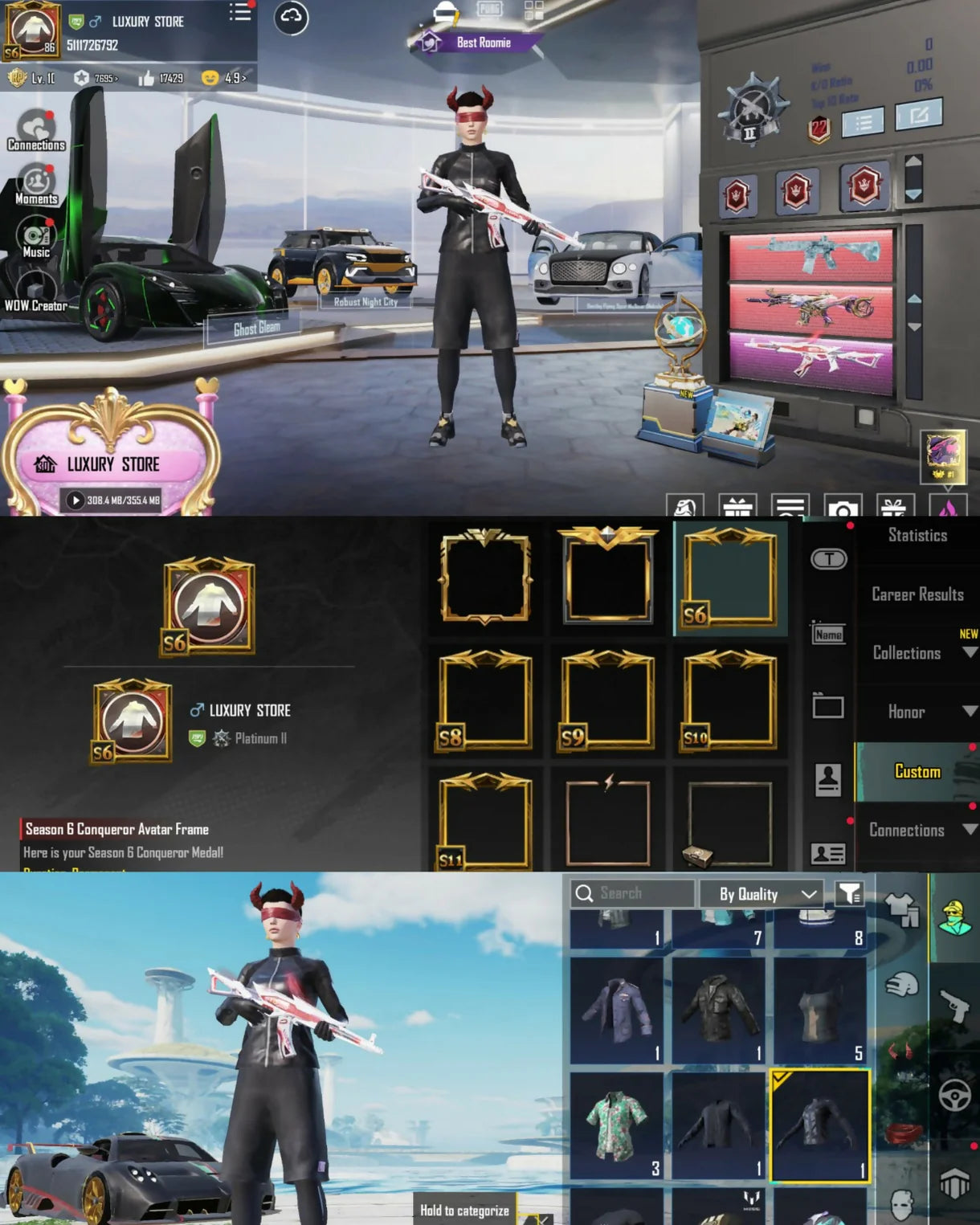 ?T-shirt Mission Impossible A et B | S6,8,9 Old Conqueror❗ | 6x Voiture de sport | 2x Voiture de largage | Stygian Xsuit 5 | 38x Heavy Gunlab | Ancien Inventroy le plus rare ?