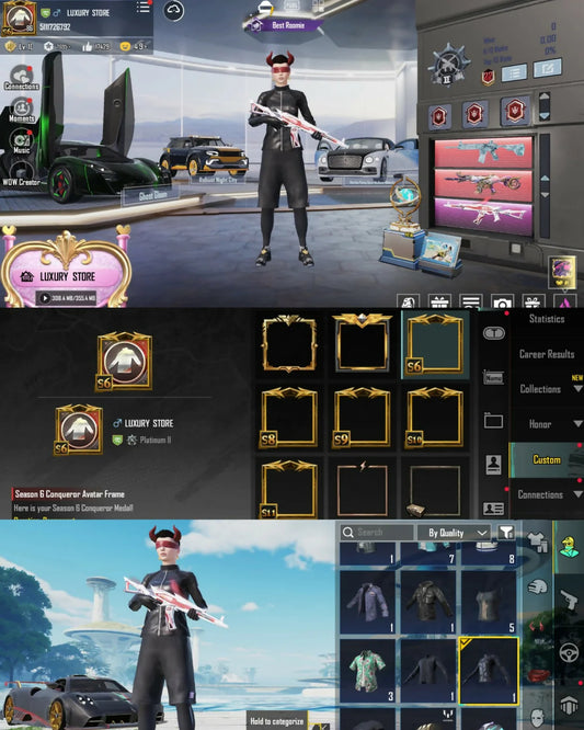 ?T-shirt Mission Impossible A et B | S6,8,9 Old Conqueror❗ | 6x Voiture de sport | 2x Voiture de largage | Stygian Xsuit 5 | 38x Heavy Gunlab | Ancien Inventroy le plus rare ?