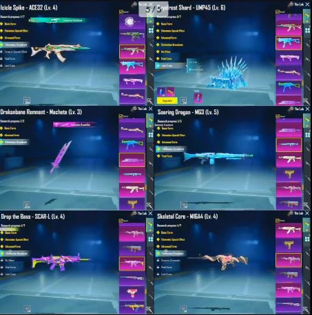 ✨112 Mythiques ? | M4 Glacier + AKM + UMP Glacier ❄️ | 34x Gun Labs ? | Ridescence X-Suit ⭐ | S4 Faces + Conqueror x2 ? | Maserati ? | 1,2 M de popularité ?