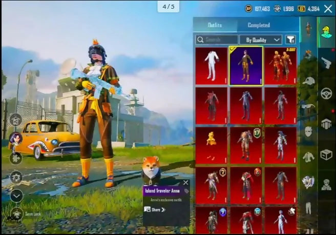 Casque Mythics Inferno 82, Ignis Xsuit 3 étoiles ? M4 Glacier, AKM max., Mer des étoiles, niveau 6, 7x autres messages d'élimination, inventaire rare