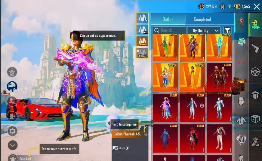 165 Mythiques | 17 Ultimes | 73,5 Collections | 10 Combinaisons X⚡ | Pharoh 7-Silvanius 6 | 10 Voitures | Casque Inferno | 62 Gunlab | 4 Armes Niv. 7 | 32 Messages d'élimination ✨