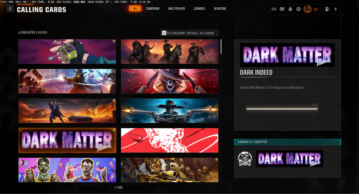 Dark Matter + Prestige Master Boost | جميع تمويهات MP مفتوحة | فتح شرعي | ⚡ Dark Matter مفتوح شرعي على جميع أسلحة Black Ops 6 البالغ عددها 33 ☄ يعمل على Steam / Battle.net / Xbox / PSN