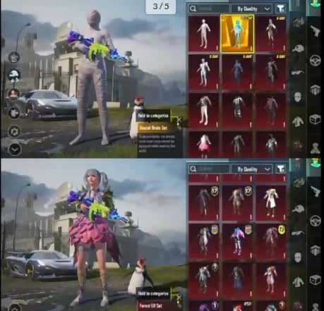 34 laboratoires d'armes | 115 objets mythiques | Blood Raven ⭐ 5 + 4 combinaisons X | Glacial Bride Ultimate | Elfe des forêts et queue de cheval S5 | Momie blanche et jaune | 5 voitures de sport
