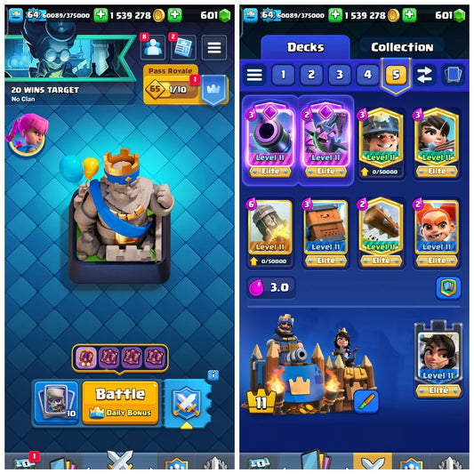 GOBLIN KISSING TROPHIE , 1ST RP EMOTES ?RAREST ACC ?↕️ 220+ SUPER GOOD EMOTES ? LVL 64 , KT11 ? 19 EVO'S, 42 ELITE, 106 MAXED CARDS ? SUPER WORTHYYY ACC ?↕️ ON YOUR MAIL.