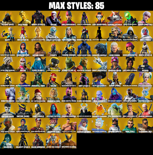 PC/PSN/XBOX |343 skins | Travis Scott | Gold Midas | Omega (stage 5) | The Reaper | Elite Agent | Rogue Agent | Blue Team Leader | #B429