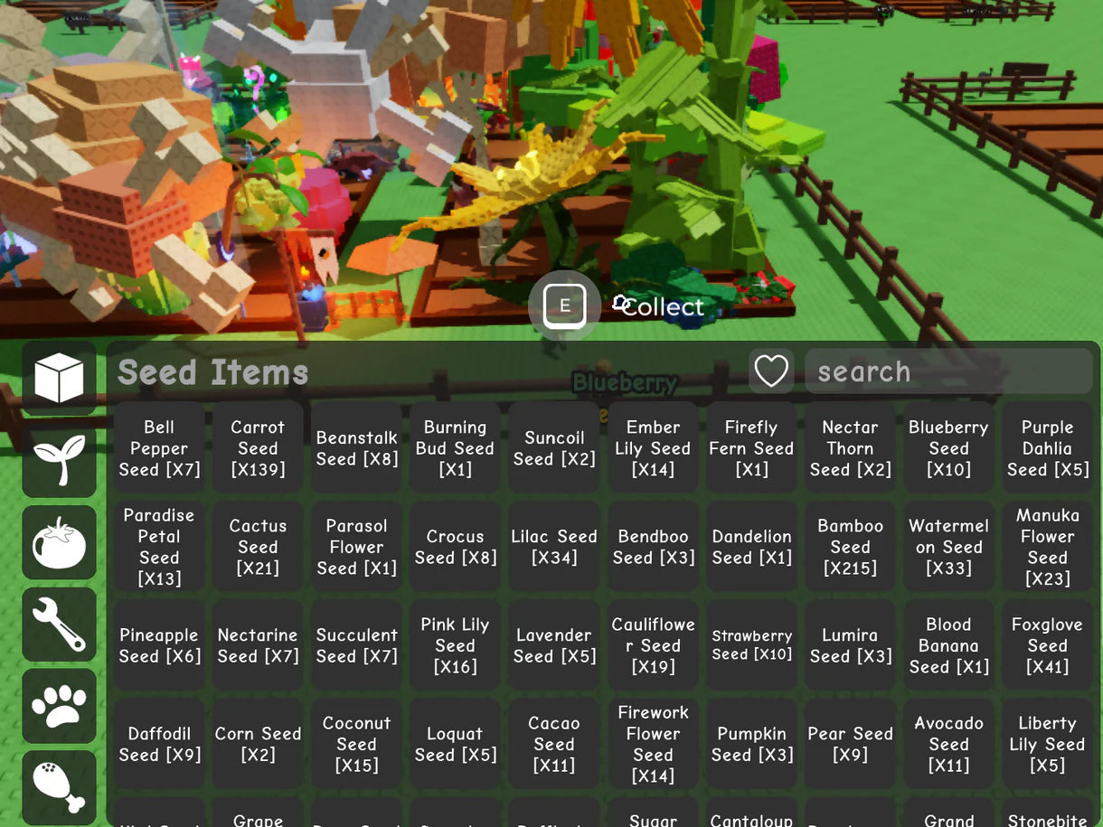 ✅ Bone Blossom Tree x2 + Sunflower Tree x2 + Honeysuckle Tree + Moon Melon Tree | Huge Animal Collection | Massive Seed Variety | 5.5B+ Coins