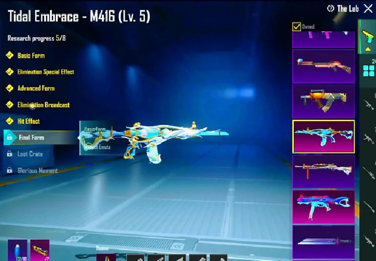 MF 59 Le Fiore Lv 4 Avalanche Lv 1 L'Ignis Lv 1 24x Gun-Lab 1x Max 3x Kill Msg M416 Tidal Embrace Lv 5 AKM Codebreaker Lv 4 UM Evolution Max Ethernal Guardian Set Suave Royal Set Lunahowl Mask Red Blind Pati Rare Hard Inventory