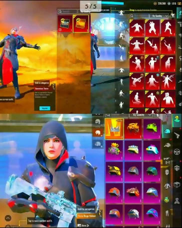 ?91Mythiques | 2x Voitures de sport ? | 19x Armes améliorées au total | M416 Glacier Max ? | 3x Plus d'armes Kill Msg | Ultimes lourds, Mythiques, Emotes et Inventaire✨