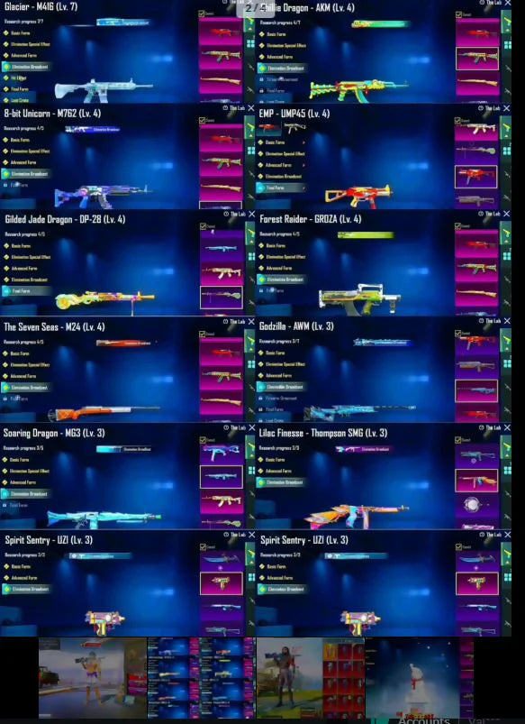 81 Mythiques ? | M4 Glacier Max + 8x Kill Msg Awm Godzila Niv. 3 ? | 22 Vieux Gunlab Rare ? | Meilleurs Ultimes, Mythiques et Skins de Voiture ✨