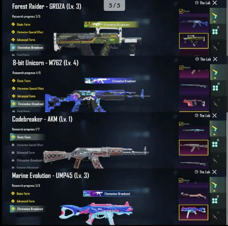 62Mythics | 1x Voiture de sport⚡ | Total de 18 Gunlabs ? | M416 Glacier Niv. 5 | M762 8 bits Niv. 4 | Ump Marine Max | Groza Forest Niv. 3 | Meilleur inventaire et Gunlab✨