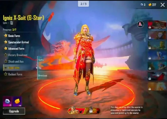 Casque Mythics Inferno 82, Ignis Xsuit 3 étoiles ? M4 Glacier, AKM max., Mer des étoiles, niveau 6, 7x autres messages d'élimination, inventaire rare