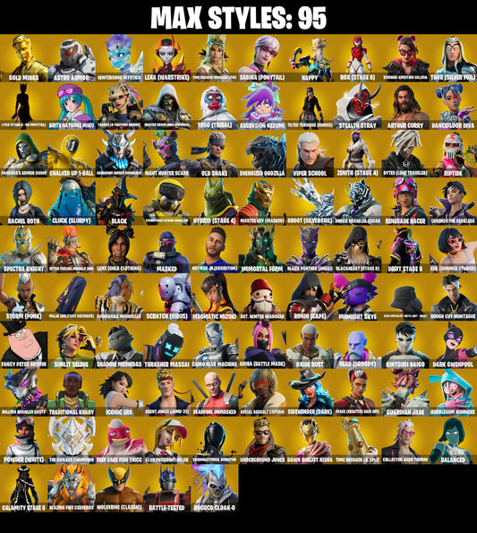 PC/PSN/XBOX |286 skins | OG STW | Gold Midas | John Wick | Blue Team Leader | Sultura | Blue Striker | Carbon Commando | Prodigy | #B445