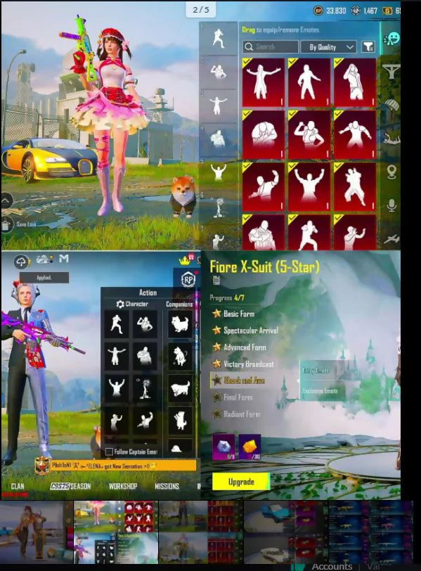 98Mythics | 3 voitures de sport ? | Combinaison Fiore Xsuit 4 ? | Ensemble Momie blanche | 34 Gunlab lourds ? | M416 Fool Max | 12 autres messages de mise à mort | Déblocage de visages et de cheveux | Emotes rares✨