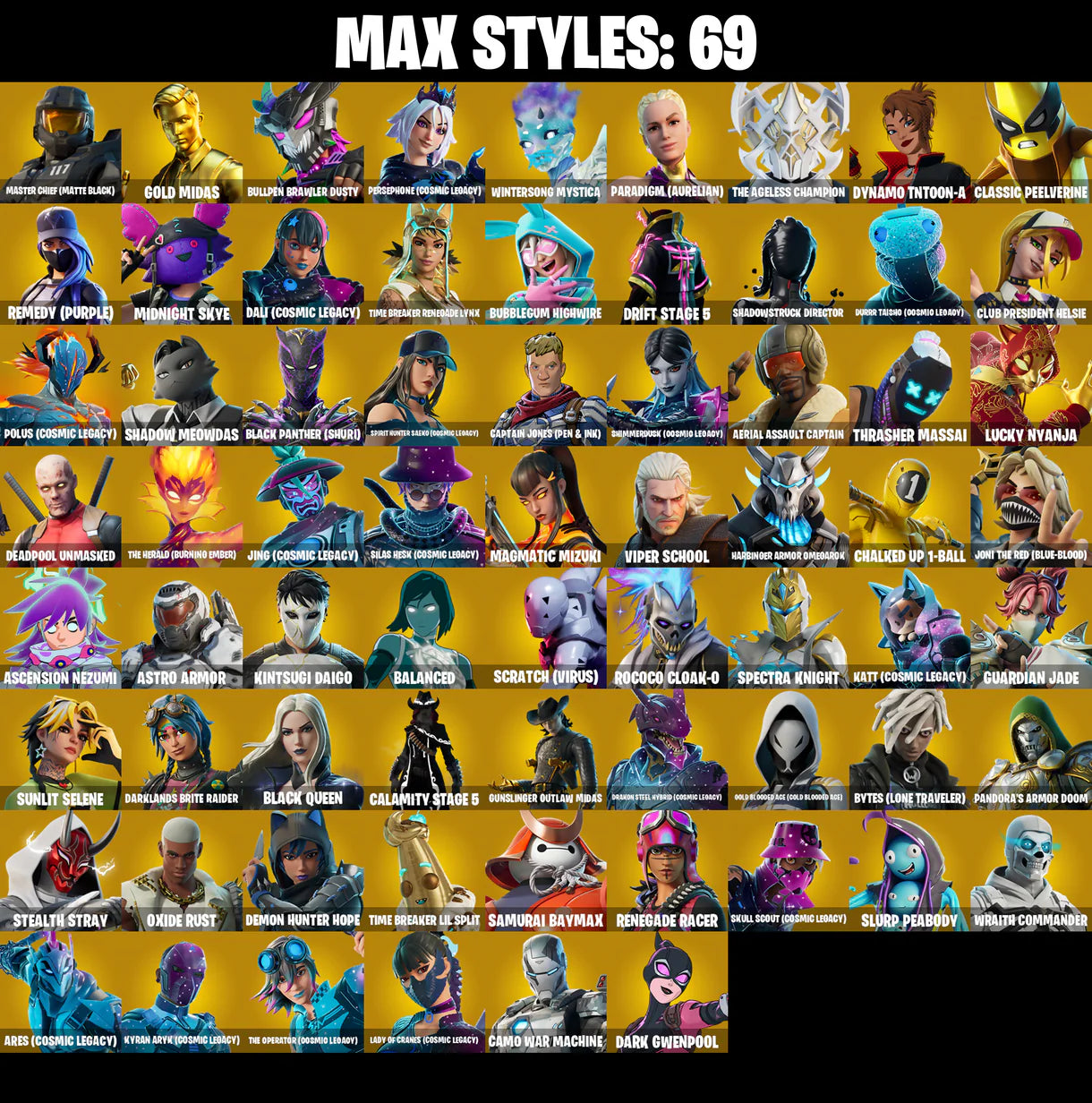 PC/PSN/XBOX |247 skins | Master Chief (Matte Black) | Gold Midas | Rogue Agent | Rust Bucket | Basic Basher | Diamond Jack | Ol' Woody | #B540