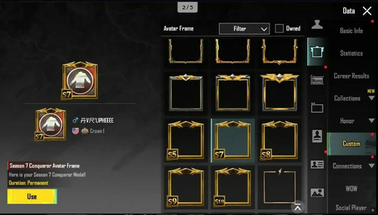 Conquérant S5, 7, 8, 9❗ | S4 à acheter en mode RPG ? | M4 Glacier et AKM Hellfire (caisse à butin) | Ump Glacier 5 | 10x Autre message d'élimination | Ensemble de momie de feu | Ancien inventaire rare✨