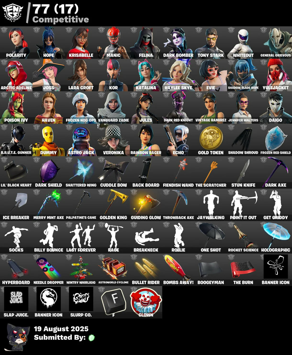 OG FORTNITE ACCOUNT✅STACKED✅503 skins✅OG STW✅IKONIK✅Merry Mint Axe✅Eon✅Glow✅Zombie Shambles✅Gold Midas✅Gold TNTina✅OG Paradigma✅Gold Meowscles✅2555 VB