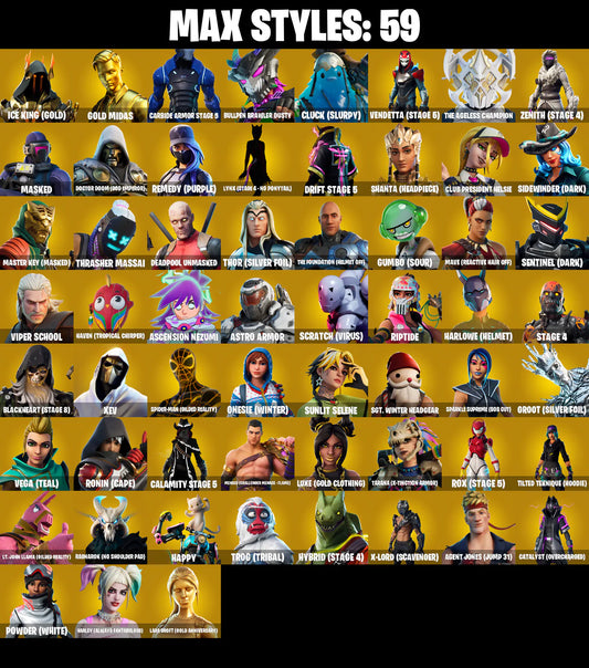 PC/PSN/XBOX |192 skins | OG STW | Royale Knight | Blue Squire | Gold Midas | The Reaper | Elite Agent | Rogue Agent | Blue Team Leader | #B596