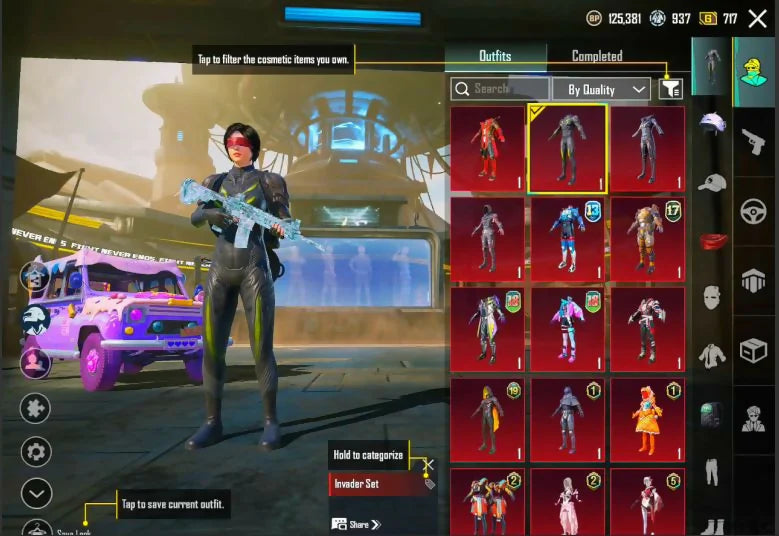20x Gunlabs M416+UMP+M762 Combo M416 Glacier Max M762 8 bits niveau 4 2x armes Max 1x message d'élimination 57x veste Mythics City