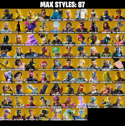 PC/PSN/XBOX |245 skins | Master Chief (Matte Black) | Eddie Brock | Gold Midas | Gold Brutus | Dummy Supreme | Shady Doggo | Candy Axe | Reaper | #B580