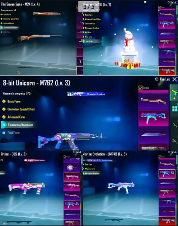 ?91Mythiques | 2x Voitures de sport ? | 19x Armes améliorées au total | M416 Glacier Max ? | 3x Plus d'armes Kill Msg | Ultimes lourds, Mythiques, Emotes et Inventaire✨