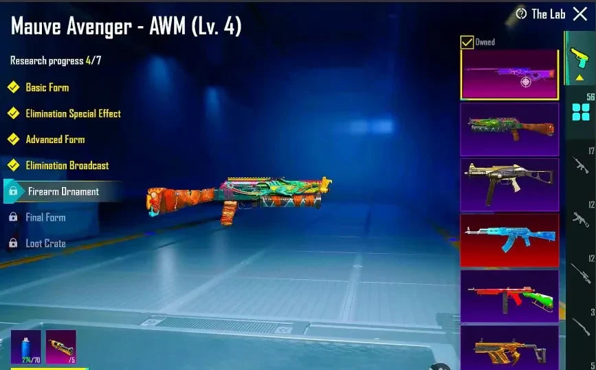 6 combinaisons X Pharaon doré 6 ? Combinaison X Poséidon 6 ? Combinaison X double Max ? 60 Gunlab 7 Max, 13 messages d'élimination ?
