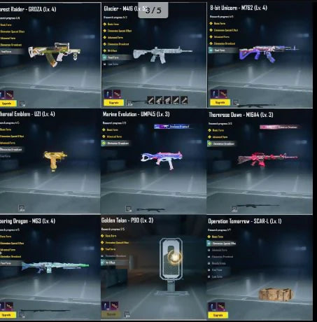 57 Mythiques ? | M416 Glacier Lvl 5 + MG3 + UMP Max ❄️ | Aston Martin Sports ? | Titre Destiny + Masque de clown S2 ? | C8S23 Conqueror ? | Personnages complets + L