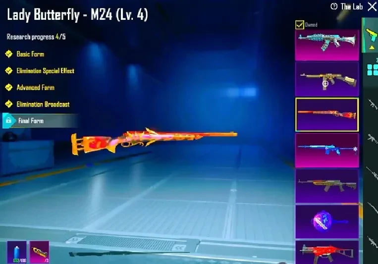 MF 78 ? 22 Gunlab ? 3 Messages d'élimination ? M416 Glacier niv. 6❄️ AKM Amiral de la Mer des Étoiles niv. 5 ? Ensemble Fleur de cerisier ? Ensemble Chasseresse démoniaque