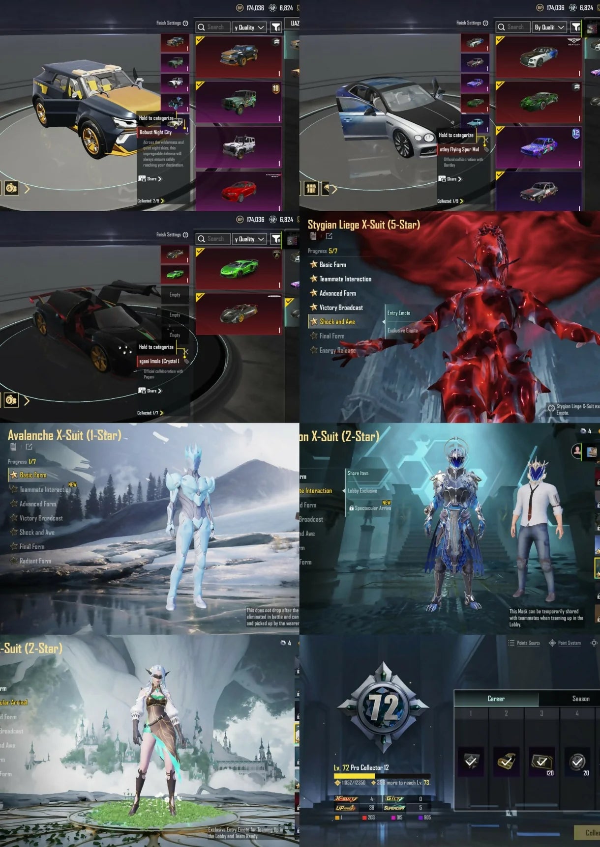 ?T-shirt Mission Impossible A et B | S6,8,9 Old Conqueror❗ | 6x Voiture de sport | 2x Voiture de largage | Stygian Xsuit 5 | 38x Heavy Gunlab | Ancien Inventroy le plus rare ?