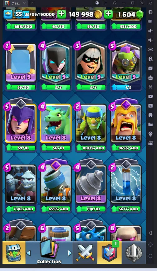 ♥️9001 TROPHY ? 55 LVL ? KT 15 ? 119 CARDS ♦️ EMOTE 59 ? #JR0990QG2 - TAG ACCOUNT ♥️ ♥️