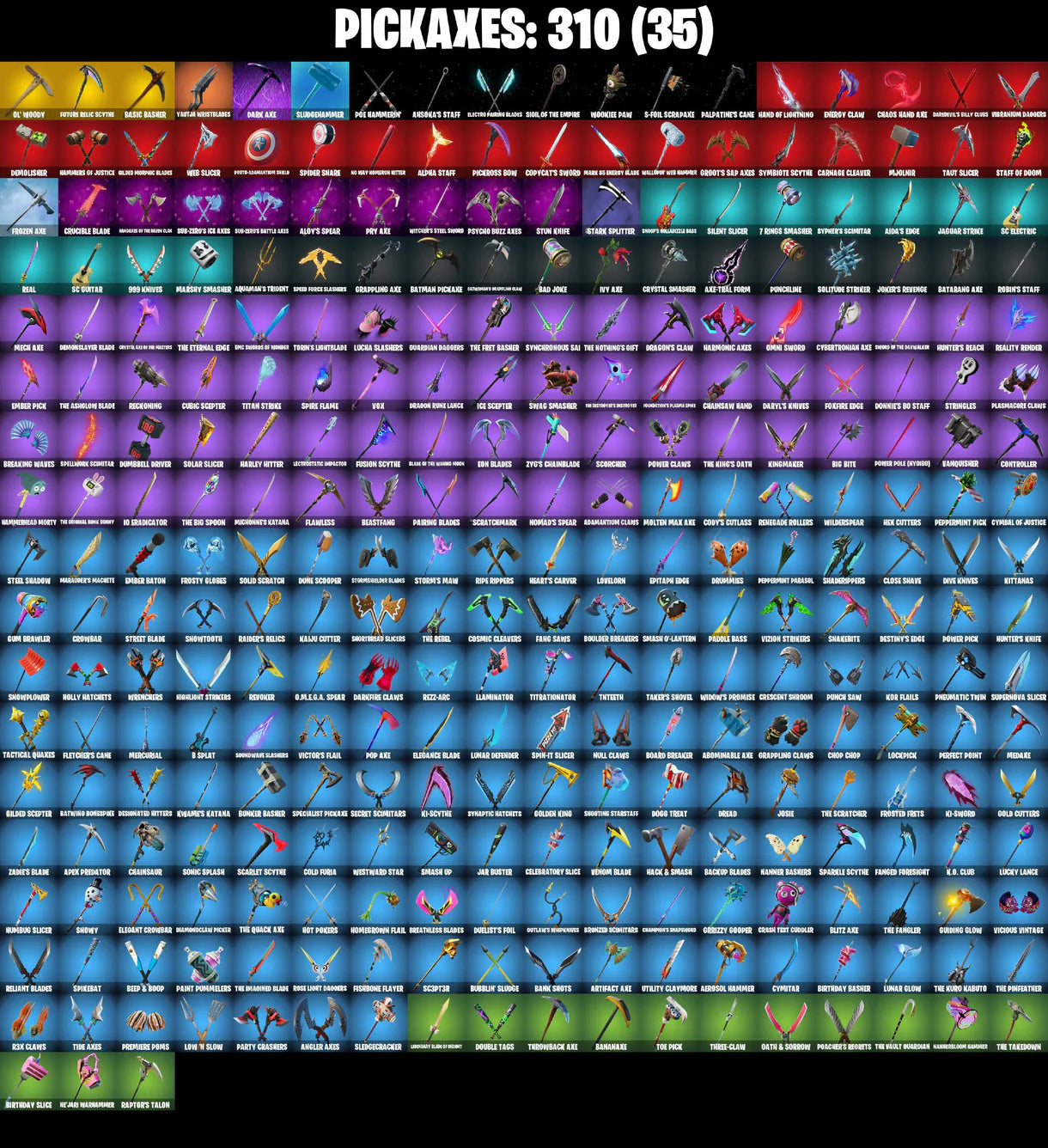 (PC) 200 VB) 361 SKINS / NEO VERSA / GOLD BRUTUS / GOLD MEOWSCLES / GOLD MIDAS / TRILOGY / FIXER / PRODIGY / EDDIE BROCK / CLOUD STRIKER /
