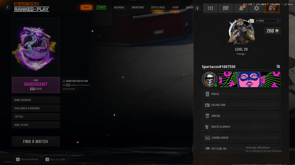 【✔ الموسم الثالث من Iridescent Ranked. 10082 SR】⚡ Prestige 1 ✅ 18 مشغلًا؟ وصول كامل؟ جميع المعلومات قابلة للتغيير؟ يمكن ربطها بـ STEAM / BNET / PSN / XBOX ✔ IRI SZN 3