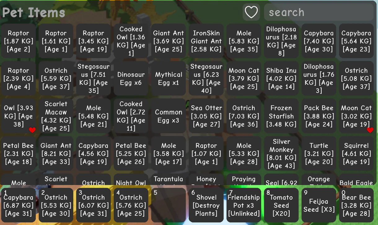 ✅ Bone Blossom Tree x2 + Sunflower Tree x2 + Honeysuckle Tree + Moon Melon Tree | Huge Animal Collection | Massive Seed Variety | 5.5B+ Coins