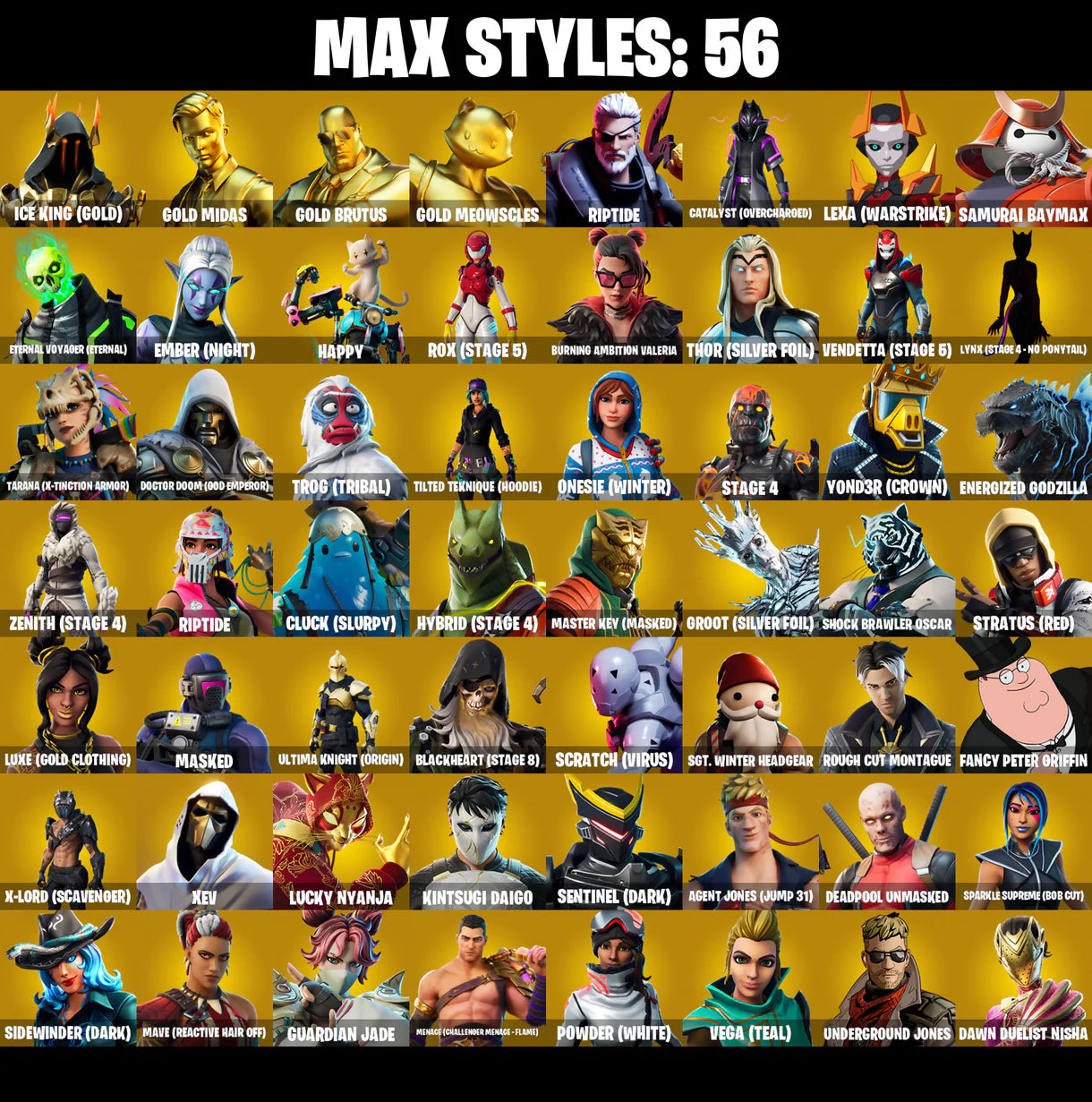 PC/PSN/XBOX |146 skins | OG STW | IKONIK | Neo Versa | Gold Midas | Gold Brutus | Gold Meowscles | Merry Mint Axe | Reaper | #B456