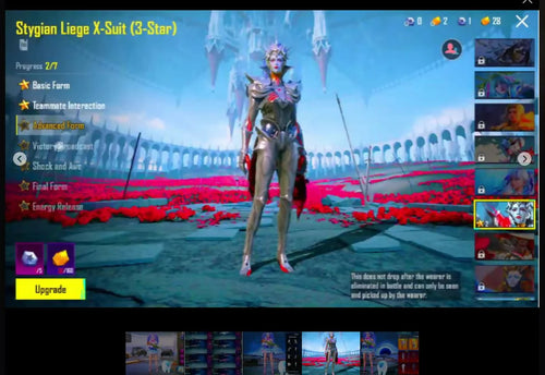 110 Mythiques 2x Voitures de sport Stygian Xsuit 2 ? 30x Armes au total Nouveau M4 Roaring Lvl 5 Scarl Glacier Lvl 5 9x Autres armes Kill Msg Op Mythiques et inventaire