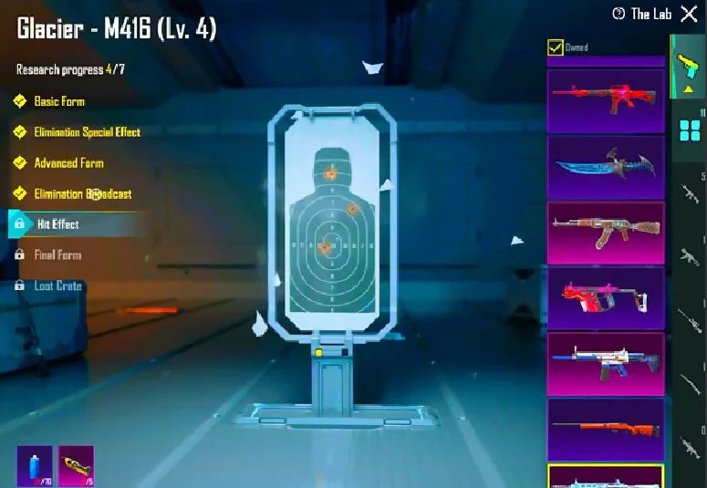 MF 25 11x Gun-Lab 1x Kill Msg M416 Glacier Lv4 AKM Codebreaker Lv2 The Gunslinger Set Levi Character Set Cycle 8 Mask Hard Inventory