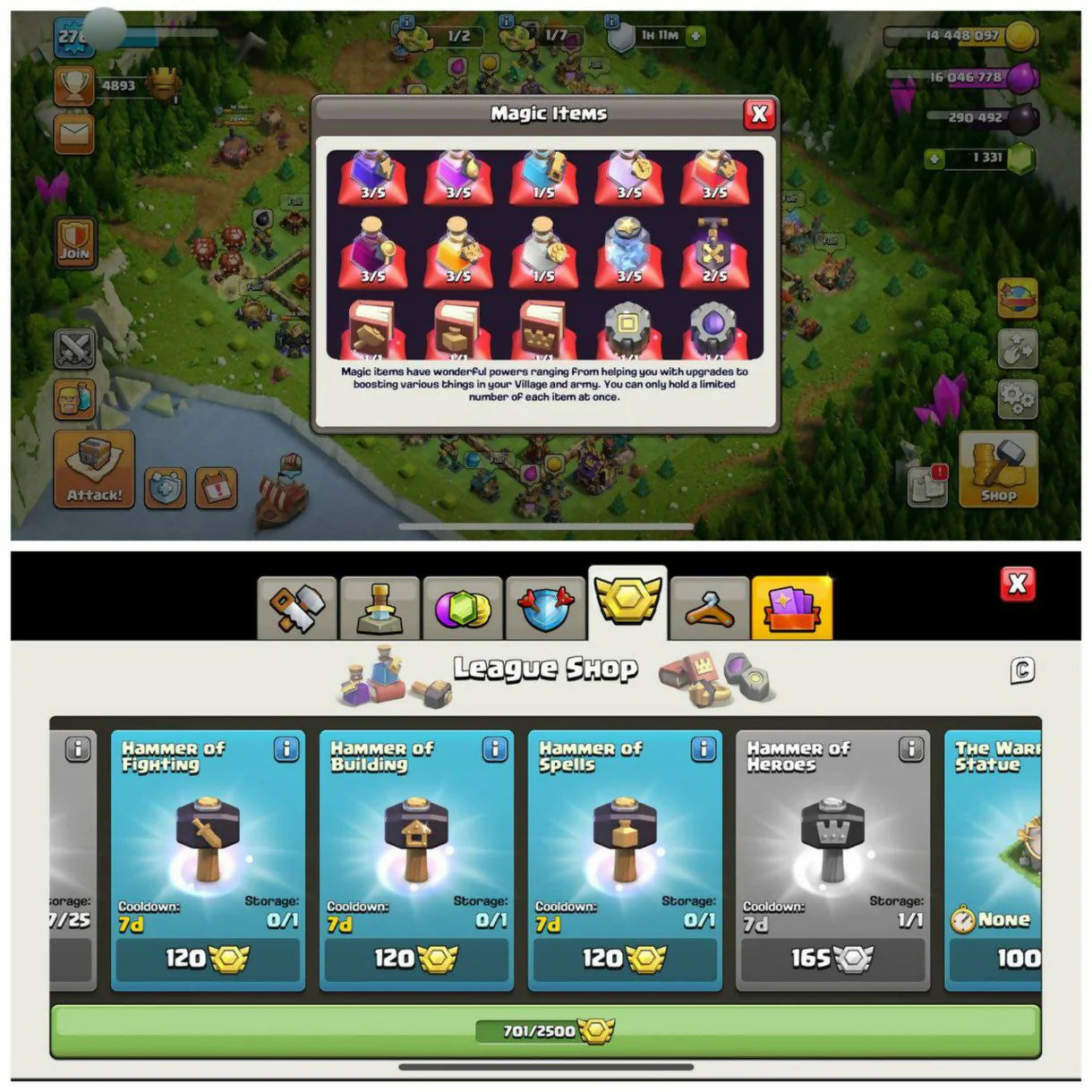 {STRONG BASE} TH17 NEAR MAX⚡️5 EPIC EQUIPMENTS⚡️XP- 276⚡️HERO -100-100-78-75-50 ⚡️HOT WALLS⚡️MAGIC ITEMS⚡️701 CWL MEDALS⚡️OP LAB⚡️INSTANT DELIVERY ?