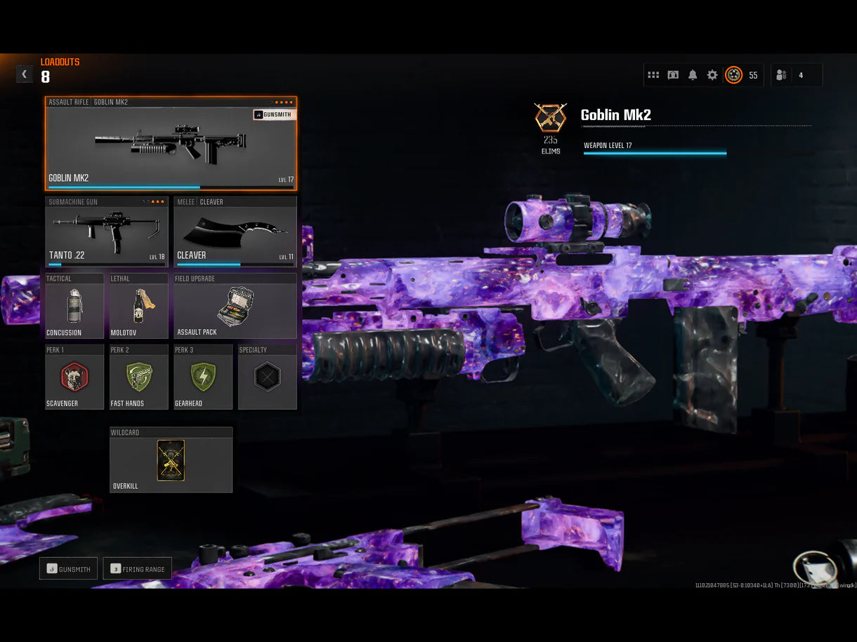 Dark Matter + Level 55 】 ⚔ All Multiplayer Camos Unlocked ✨ Prestige 1 Ready ⚡ Dark Matter Legit Unlocked on all 33 Black Ops 6 Guns ⚡ Linkable to STEAM / BNET / XBOX / PSN