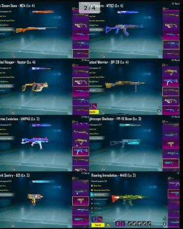 75 Mythiques | Ensemble Momie Blanche | M416 Rugissant Niv. 2 | 21 Armes à Feu | 7 Armes à Feu | Mythiques Rares et Inventaire