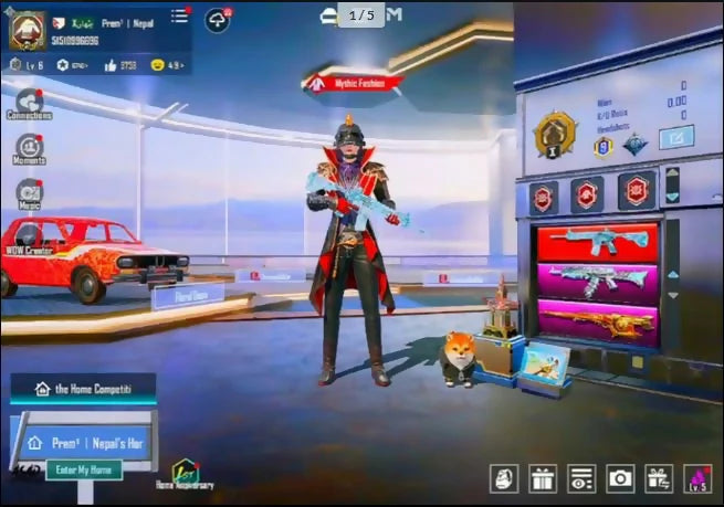 Casque Mythics Inferno 82, Ignis Xsuit 3 étoiles ? M4 Glacier, AKM max., Mer des étoiles, niveau 6, 7x autres messages d'élimination, inventaire rare